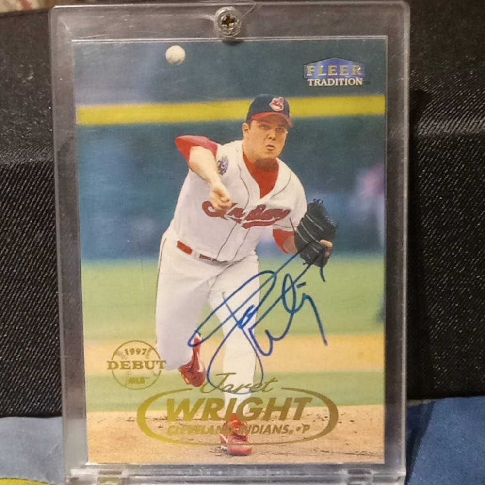 1998 Fleer autograph Jaret Wright